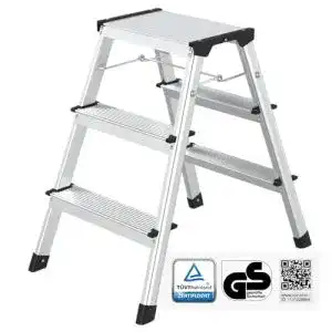Trittleiter 3 Stufen Flexilife aus Aluminium