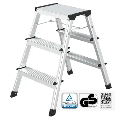 Trittleiter 3 Stufen Flexilife aus Aluminium