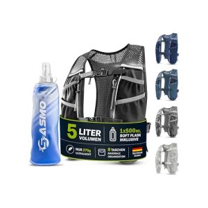 Trinkweste Sasmo Sports SASMO Laufweste 5L für Damen und Herren