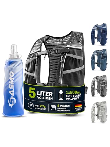 Trinkweste Sasmo Sports SASMO Laufweste 5L für Damen und Herren