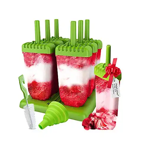 Eisformen für selbstgemachtes Wassereis, 6er Set in Grün