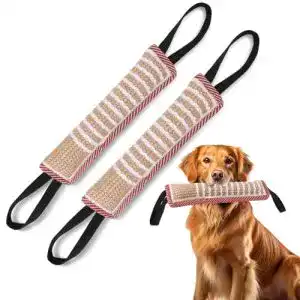 Beißwurst für Hunde Adakel 2 Stück Jute Kauspielzeug für Hundetraining