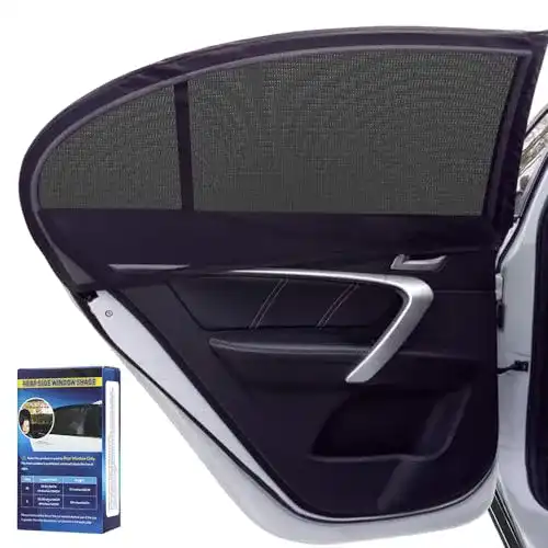Auto Sonnenschutz LYUNIT Set mit 2 Sonnenschutzrollos für Fahrzeuge