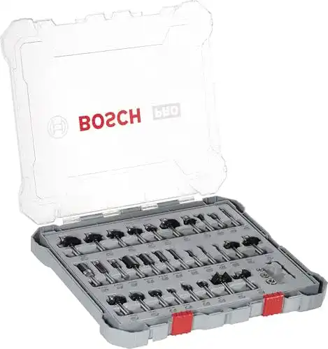 Fräser-Set Bosch 30x PRO, 30-teilig für Weichholz und Hartholz