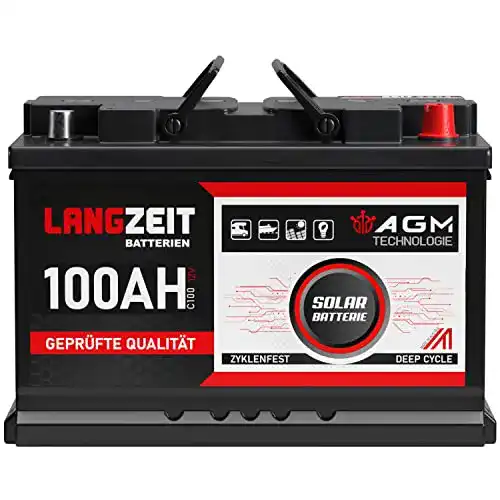AGM-Batterie für Wohnmobile und Boote mit 100Ah und 12V