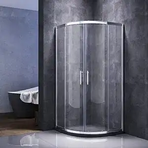 Runddusche Sonni Viertelkreis Duschkabine 90 x 90 cm mit Schiebetür