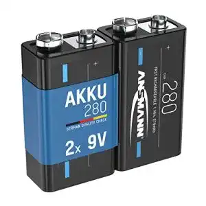 9V Akku Ansmann E-Block 280 mAh Ni-MH, 2 Stück