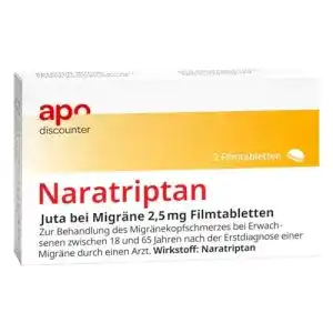 Naratriptan 2,5mg Migräne-Tabletten – Schmerzmittel im Vergleich