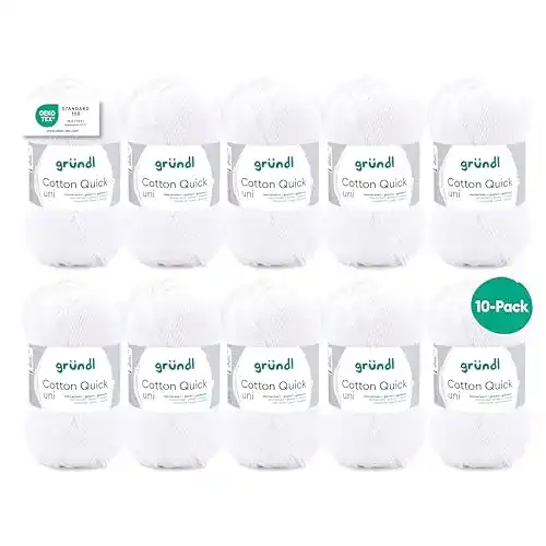 Gründl Cotton Quick Uni Strick- und Häkelgarn aus 100 % Baumwolle
