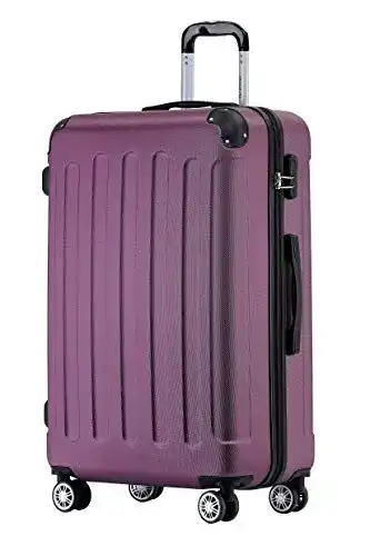 Beibye Hartschalenkoffer groß Trolley Rollkoffer in Violett