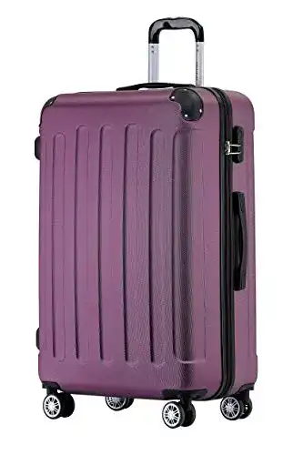 Beibye Hartschalenkoffer groß Trolley Rollkoffer in Violett