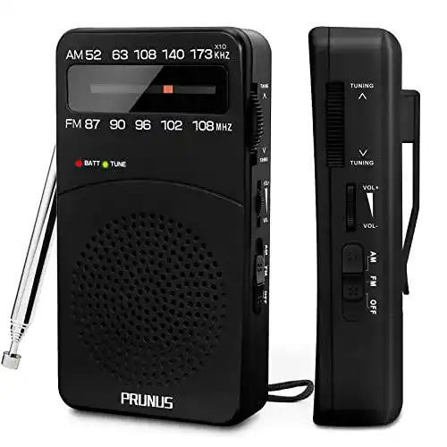 Weltempfänger Prunus J-166 AM FM UKW tragbar mit Batteriebetrieb