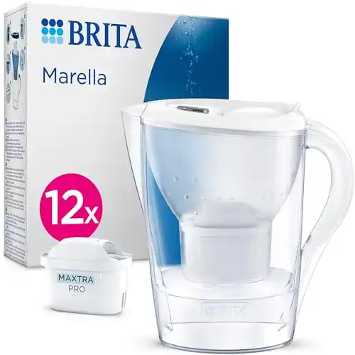 Brita-Wasserfilter Brita Wasserfilter-Kanne Marella weiß (2,4l)