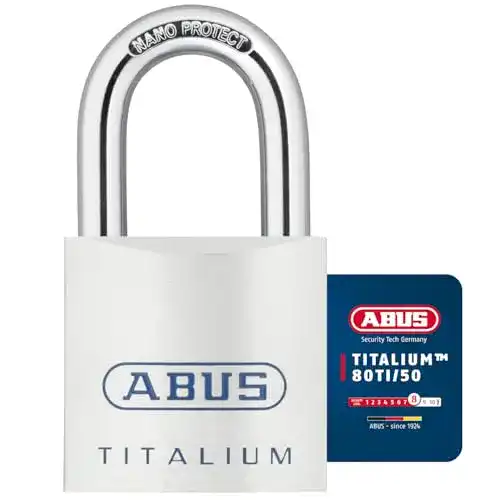 Abus Titalium Vorhängeschloss 80TI/50 für Kellertüren und Schränke