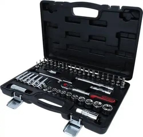 KS Tools Ratschenkasten 3/8 Zoll Chrome Steckschlüssel-Satz 46-teilig