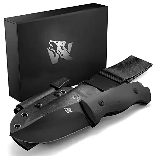 Odewolf LUPUS Outdoormesser mit Kydex Holster und Lederscheide