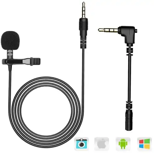 Ansteckmikrofon AGPTEK Lavalier für Handy und PC