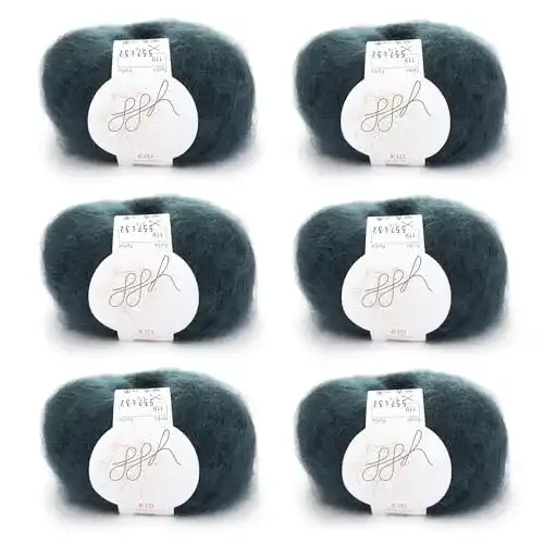 Mohair Wolle ggh Kid Box mit 6 Knäuel Kid Mohair Strickwolle