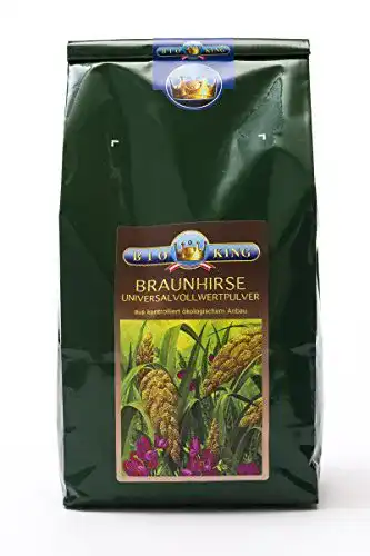 BioKing Braunhirse 2x 1000g Vollwertpulver, Bioqualität