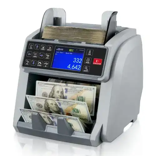 Geldzählmaschine MUNBYN mit integriertem Drucker und Mehrwährungsunterstützung