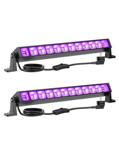 Onforu 2er Set 27W LED Schwarzlichtstrahler für UV-Beleuchtung