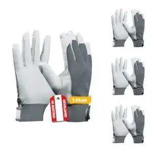 Arbeitshandschuhe Leder G4P Protect Uni Fit Comfort – 3 Paar Gartenhandschuhe