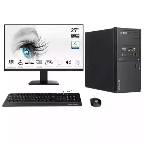 Ankermann Desktop PC Komplett-Set mit 27 Zoll Monitor