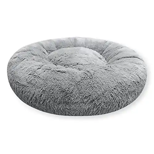 Hundebett Donut 4L Textil Fuzzy für kleine Hunde und Katzen