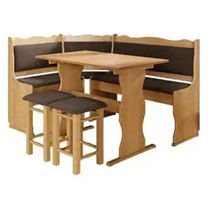 Eckbankgruppe Mirjan24 Miki aus Erlenholz mit Tisch und Hockern