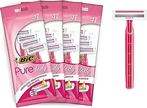 Bic Pure Lady Einwegrasierer für Damen, 16 Stück mit 3 Klingen