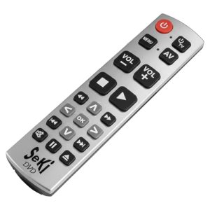 Senioren Fernbedienung SeKi für DVD in Silber-Schwarz, lernfähig