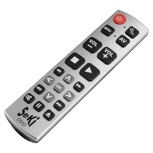 Senioren Fernbedienung SeKi für DVD in Silber-Schwarz, lernfähig
