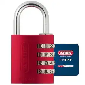 Zahlenschloss Abus 145/40 in Rot für Koffer und Spinde
