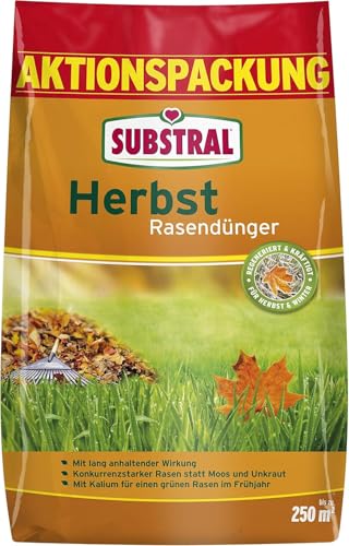 Rasendünger mit Unkrautvernichter von Substral für den Herbst