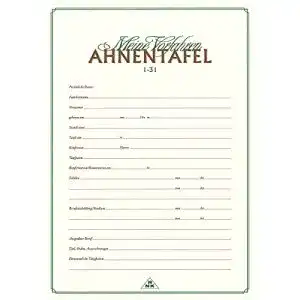 Ahnentafel RNK Verlag 2800 für 5 Generationen im DIN A3 Format