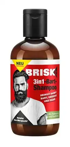 Bartshampoo BRISK 3in1 für Bart- und Haarpflege, 150 ml