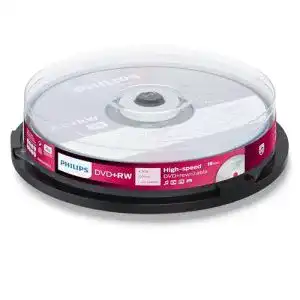 Philips DVD+RW Rohlinge 4.7 GB High-Speed – 10 Stück Spindel
