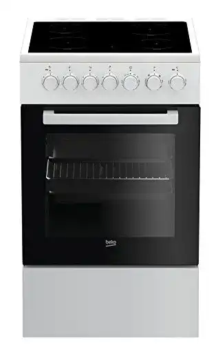 Standherd 50 cm Beko FSM57100GW Elektro-Herd mit Glaskeramik-Kochfeld