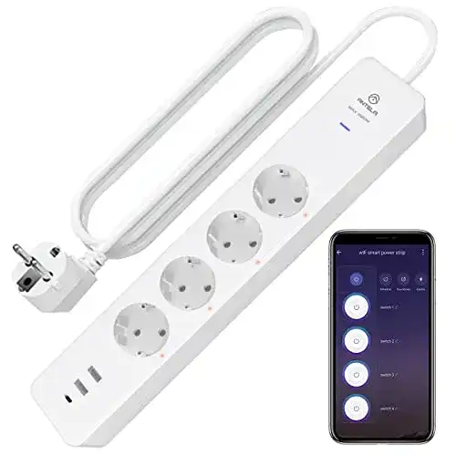 Smarte WLAN Steckdosenleiste von ANTELA mit Alexa und USB-Anschlüssen