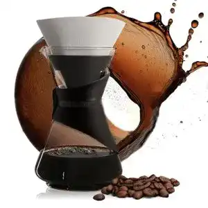 Pour Over Kaffeebereiter Finum Bloom and Flow mit Glaskaraffe