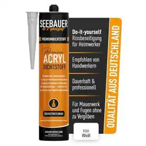 Acryl-Dichtstoff Seebauer DIY Premium Weiß 300 ml, elastisch und überstreichbar