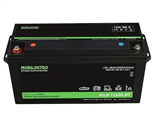 AGM-Batterie MOBILEKTRO LiFePO4 200Ah 12V 2560Wh