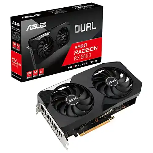 ASUS Dual AMD Radeon RX6600 8G Grafikkarte mit 8GB Speicher
