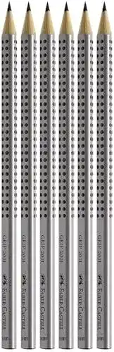 Faber-Castell 117697 – 6 Bleistifte Grip 2001, Härtegrad HB