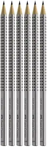 Faber-Castell 117697 – 6 Bleistifte Grip 2001, Härtegrad HB