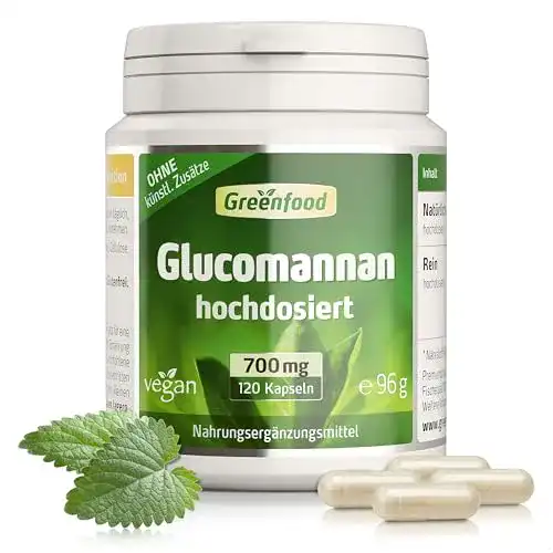 Glucomannan Kapseln 700 mg hochdosiert – Appetitzügler ohne Zusatzstoffe