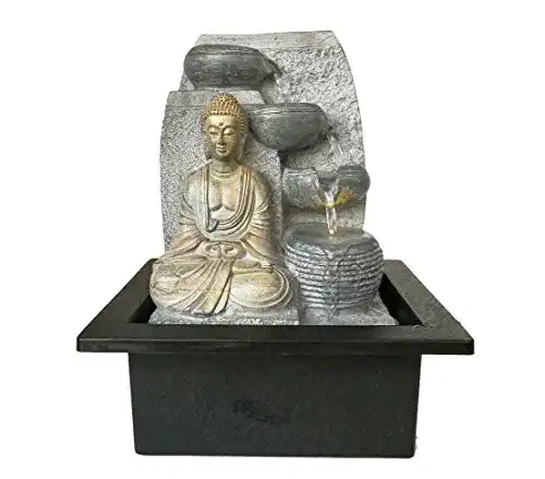 Zimmerbrunnen Dehner Steine mit LED-Beleuchtung, 25 x 17,5 x 21 cm