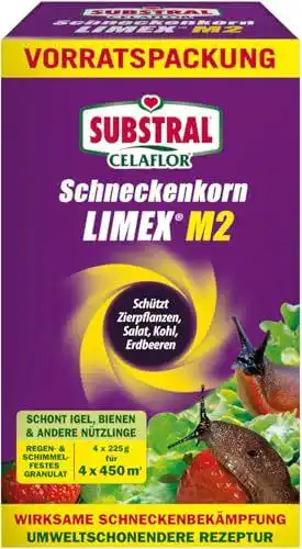 Schneckenkorn Substral Celaflor Limex M2, natürliches und regenfestes Produkt