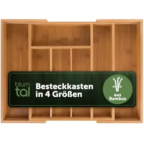 Besteckkasten Blumtal aus Bambus, größenverstellbar und nachhaltig