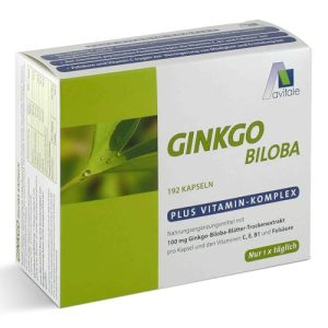 Ginkgo-Tabletten Avitale 100 mg Kapseln mit B1, C und E